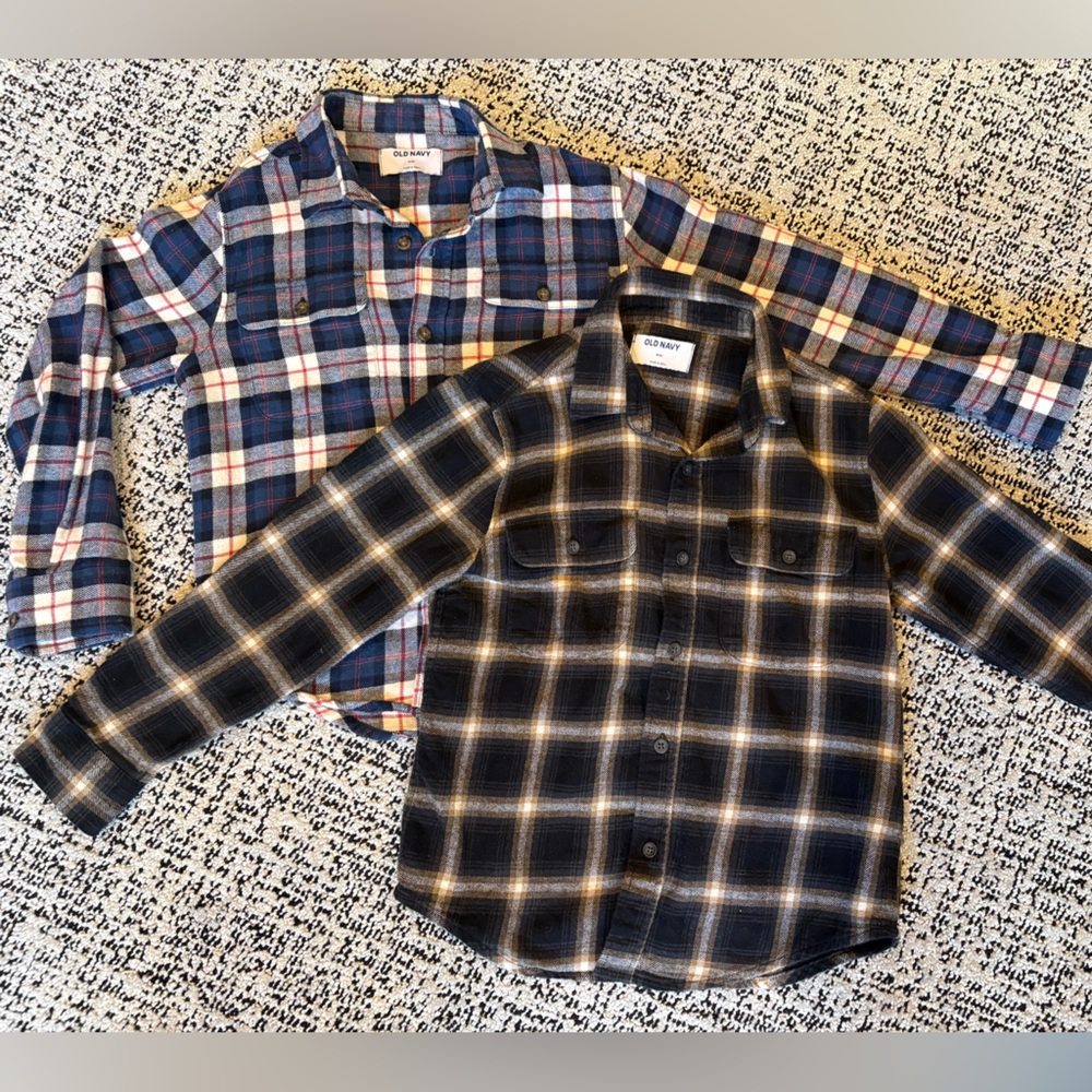 Bundle of two boys button down flannels